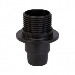 Douille filetée E14 avec chemise filetée - 10 mm - Noir - DHOME
