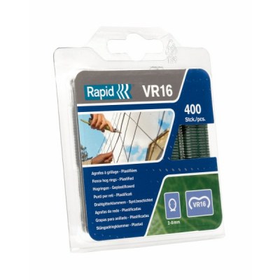 Agrafes VR 16 plastifiés vertes - Boîte de 400 - RAPID