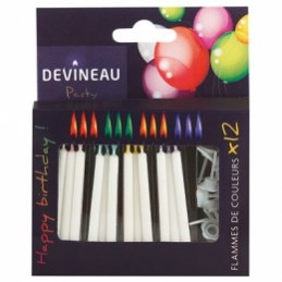 Bougies flammes de couleur - DEVINEAU