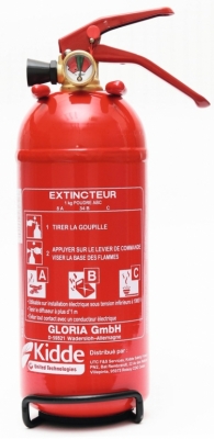 Extincteur 1kg à poudre polyvalente abc - KIDDE