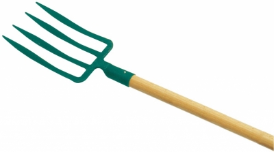 Fourche à bécher - 25 cm - Avec manche - CAP VERT