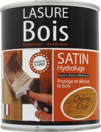 Lasure Bois - Satin - Hydrofuge - Chêne clair - 0.75 L - RECA