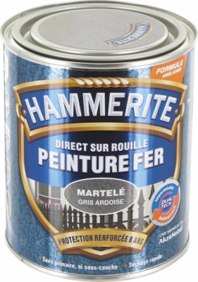 Peinture fer - Martelé Gris - 750 ml - HAMMERITE
