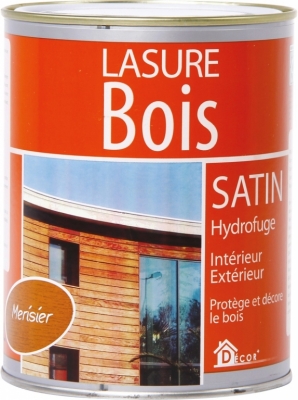 Lasure Bois - Satin - Hydrofuge - Merisier - 0.75 L - RECA