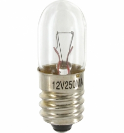 Ampoule culot E10 - 12 V - 0,25 A - 3 W - LEGRAND