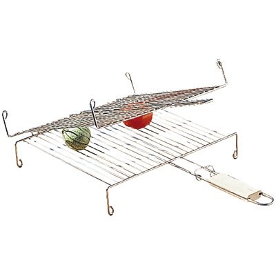 Grille barbecue double avec poignée - 35 cm