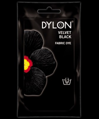 Sachet de teinture pour tissus à la main - Noir - 50 Grs - DYLON