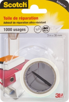 Toile adhésive de réparation - 3 M - Blanc - SCOTCH