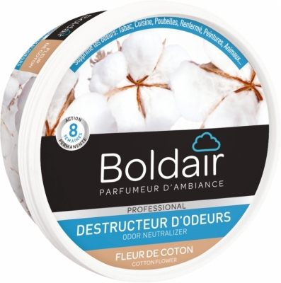 Destructeur d'odeur - Fleur de coton - Gel solide 300 gr - BOLDAIR