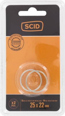 Bague de réduction métal pour lames de scies circulaires - 25,4 x 22,2 mm - SCID