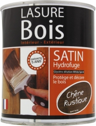Lasure Bois - Satin - Hydrofuge - Chêne rustique - 0.75 L - RECA