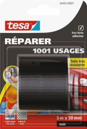 Ruban adhésif réparation - 1001 usages - 5 M x 50 mm - Noir - TESA