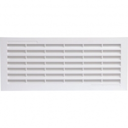 Grille d'aération horizontale avec moustiquaire - 338 x 132 mm - Blanc - GIRPI