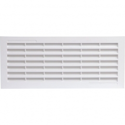 Grille d'aération horizontale avec moustiquaire - 338 x 132 mm - Blanc - GIRPI