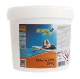 Chlore lent permanent - Galet de 250 Grs - 5 Kgs - PLANET POOL