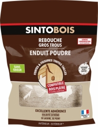 Rebouche bois - Gros trous et fissures - Poudre - 1 Kg - SINTO