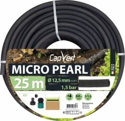 Tuyau d'arrosage pour micro-irrigation - 12.5 mm x 25 M - Micro Pearl - CAP VERT
