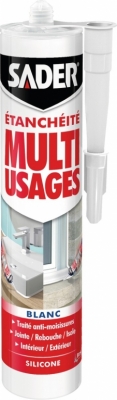  Mastic d'étanchéité Multi-usages - Blanc - 280 ml - SADER