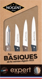 Coffret Expert affilé de 3 couteaux + 1 éplucheur - Les Basiques - NOGENT