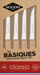 Coffret de 4 couteaux à steack - Les Basiques - Bois - NOGENT