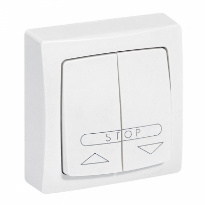 Poussoir pour commande centralisée volets roulants Appareillage Saillie - Blanc - 10 A - LEGRAND