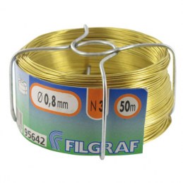 Fil d'attache Filgraf - Laiton - 50 m - Ø 0.8 mm