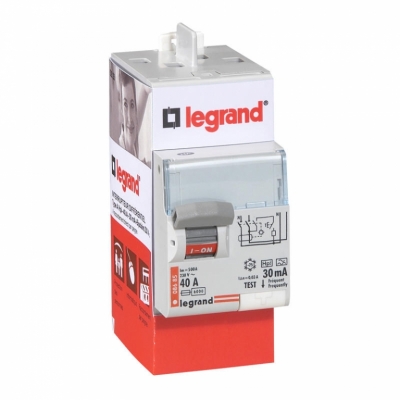 Interrupteur différentiel bipolaire - Type Hpi 30mA arrivée haut/départ haut 40A - LEGRAND