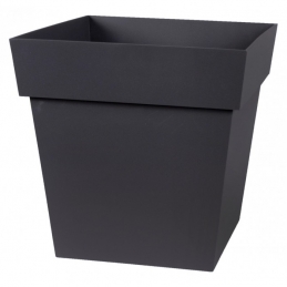 Pot à fleur carré - Gamme Toscane - 22 L - Gris anthracite- EDA