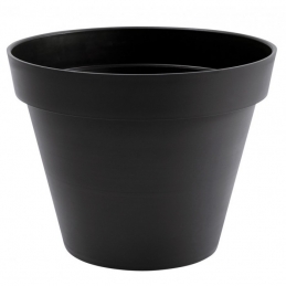 Pot à fleur en plastique - Gamme Toscane - 76 L - Gris anthracite - EDA