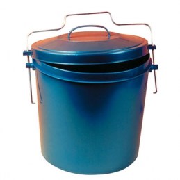 Poubelle 15 L bleu - étrier avec poignée métal - EDA