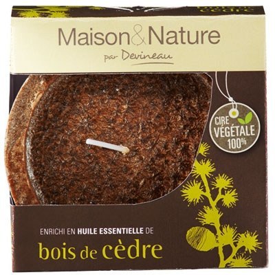 Bougie évasée - Cèdre - Maison et Nature - DEVINEAU