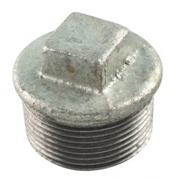 Bouchon à bourrelet en fonte galvanisée mâle 290 - 12 x 17 mm - CAP VERT