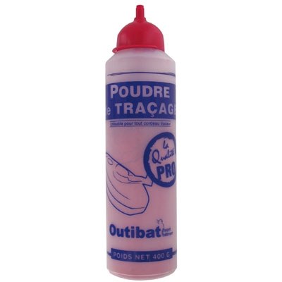 Poudre de traçage Rouge pour cordeau - 400 Gr - OUTIBAT