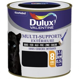 Peinture multi-supports extérieure - Satin - 0.5 L - Noir - DULUX VALENTINE