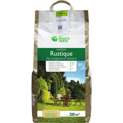 Gazon rustique enrichi - 200 m² - 5 Kg - LES DOIGTS VERTS