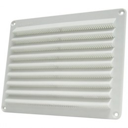 Grille plastique extérieure avec moustiquaire - 150 x 200 mm - DMO