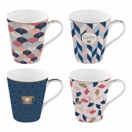 Coffret de 4 tasses à café Sweet home - Coffee Mania - Porcelaine - EASY LIFE