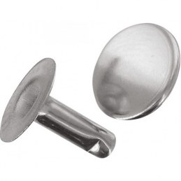 Rivet tubulaire en acier nickelé - 4x10 mm - Lot de 15 - FIX'PRO