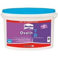 Colle pour revêtements textiles muraux et toiles de verre - Ovalit M - 0.750 Kg - METYLAN