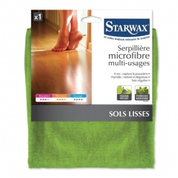 Serpillière microfibre multi-usages pour sols lisses - STARWAX