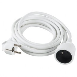 Rallonge câble souple blanc 5 M - 3 x 1.5 mm - DHOME