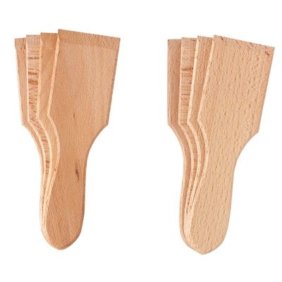 8 spatules en bois pour raclette