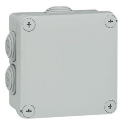 Boîte de dérivation carrée PLEXO - Gris - 105 x 105 x 55 mm - LEGRAND