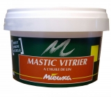 Mastic vitrier à l'huile de lin - Acajou - origine naturelle - 1 Kg - MIEUXA