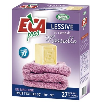 Lessive poudre - Savon de Marseille - 27 mesures de lavage - ECA