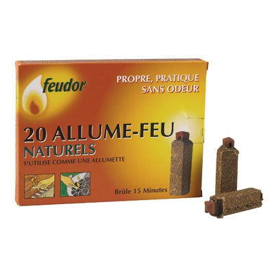 Allumes feux naturel - x 20 - FEUDOR