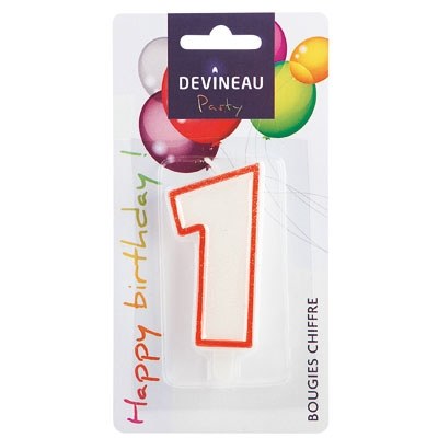 Bougie anniversaire N°1 - DEVINEAU