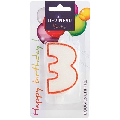 Bougie anniversaire N°3 - DEVINEAU