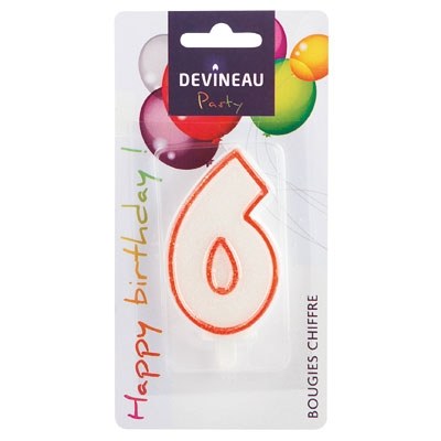 Bougie anniversaire N°6 - DEVINEAU