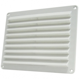 Grille plastique extérieure avec moustiquaire - 230 x 80 mm - DMO